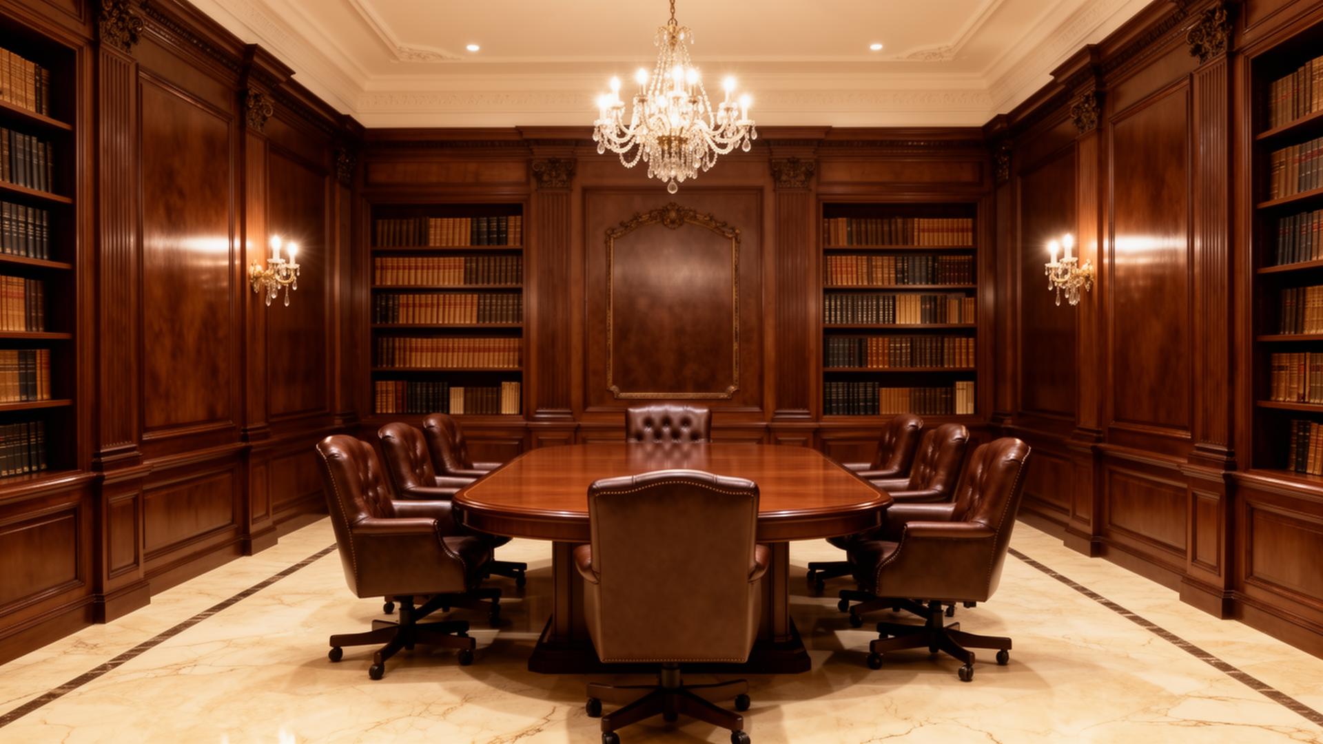 Private boardroom of an estate holding firm